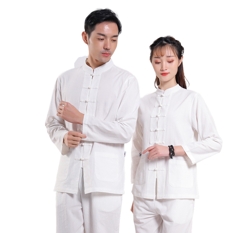 棉麻上衣女高端男居士服打坐服