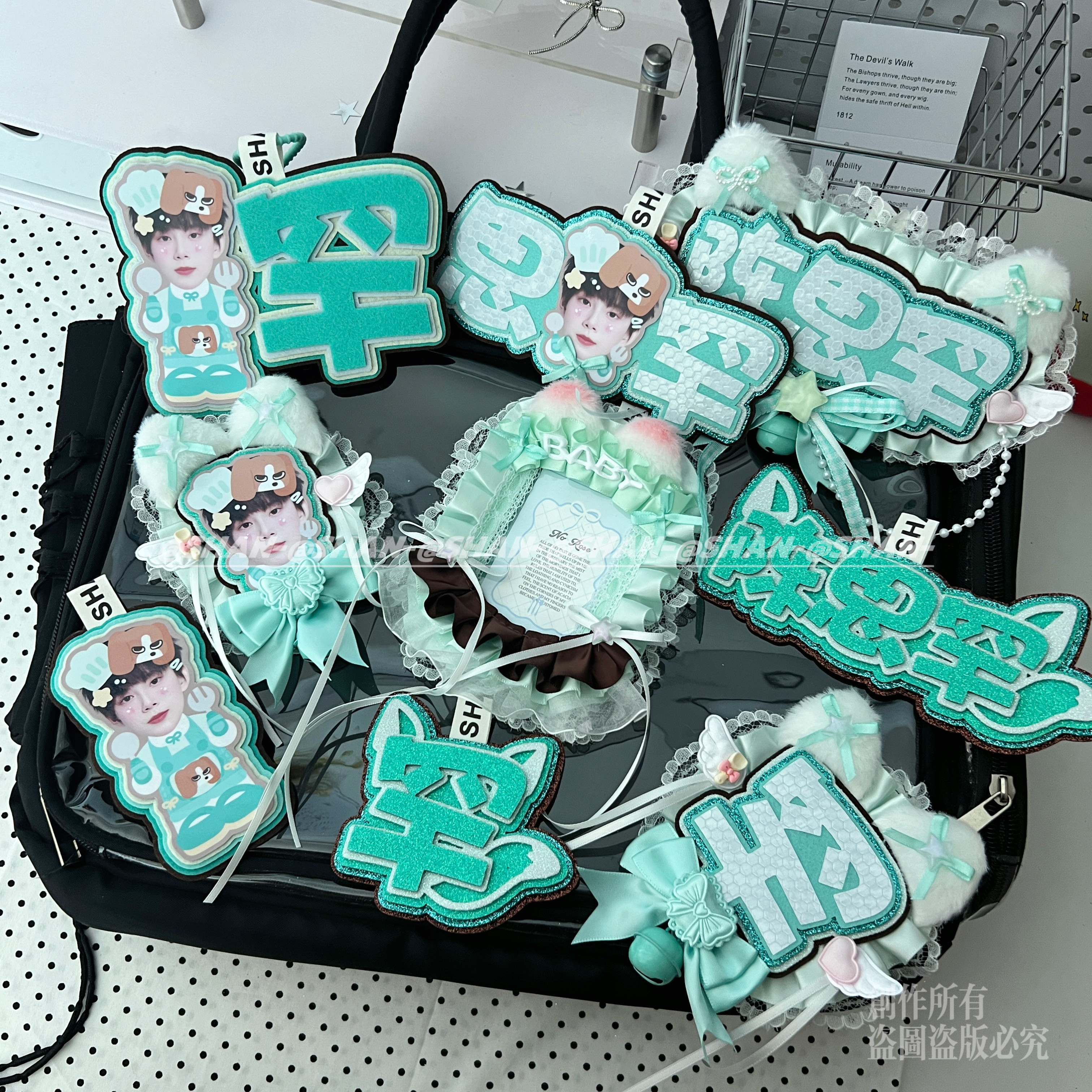 陈思罕应援物姓名牌TF家族四代文创周边包包挂件应援棒痛包装饰图片