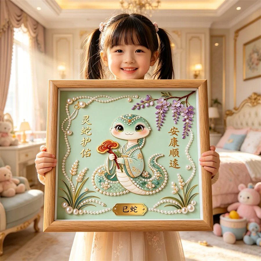 新款珍珠画手工钻石画图片