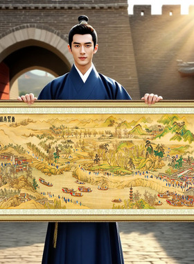 中国四大名画2026年新款自己手工刺绣古风十字绣线绣高端大气客厅