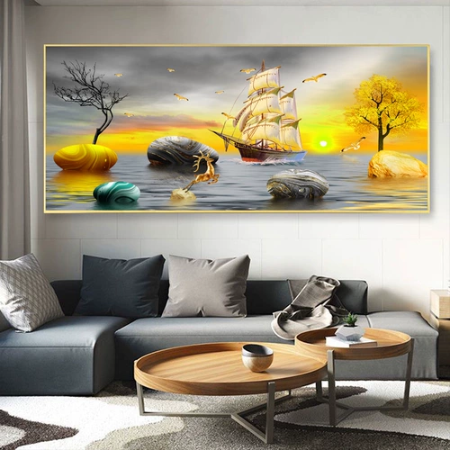 Диван фоновая настенная живопись штатив Фарфоровая живопись простая современная гостиная декоративная картина роспись висящая живопись ресторан спальня спальня