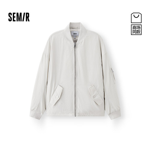 森马棒球领发热轻薄宽松棉服女