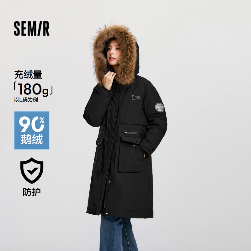 森马中国国家地理系列羽绒服女