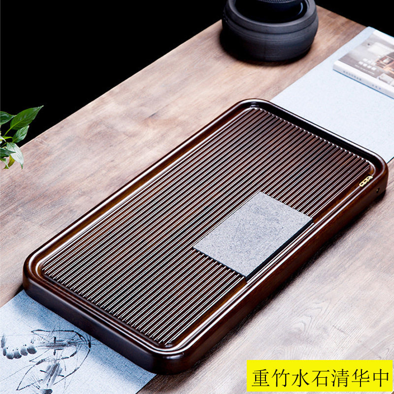 九竹重竹茶盘水石清华中功夫茶具整块竹子简约排水茶台家用茶海