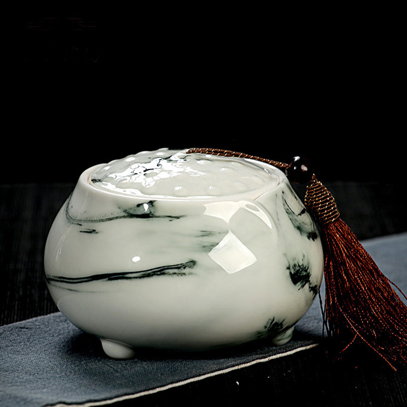 瓷韵东方茶叶罐茶叶包装礼品盒陶瓷便携密封罐储存罐茶具茶道配件