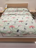 Ikea, пододеяльник, белая наволочка, принт