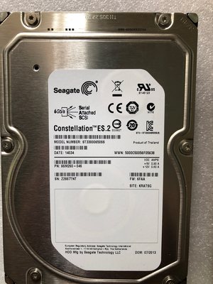 3tb sas 3.5寸3t 128m服务器ST3000NM0023硬盘ST33000650SS