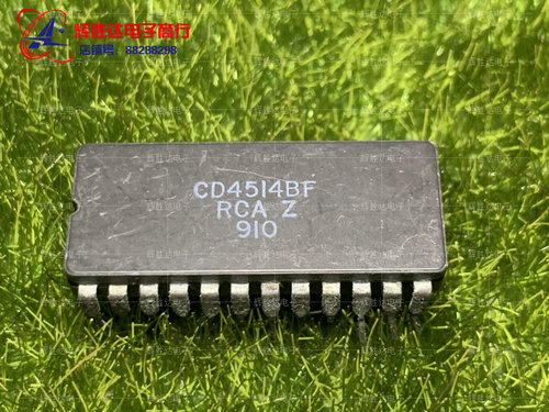 CD4514BF进口现货，CMOS 4位锁存器/ 4至16线路解码器集成电路IC