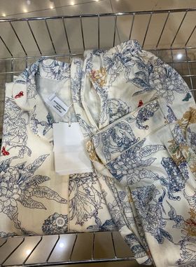 METWO贵妇睡衣长袖长裤两件套家居服2022秋新款纯棉套装小众设计