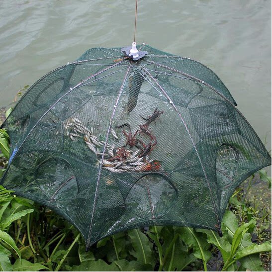 伞笼虾笼渔网自动折叠捕鱼网鱼笼捕小龙虾笼鱼黄鳝笼泥鳅网抓鱼