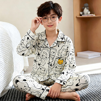 男童春秋云朵棉长袖皮卡丘家居服