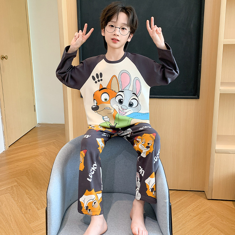 疯狂动物城儿童睡衣2026春秋新款纯棉长袖长裤尼克朱迪男孩家居服,童装/婴儿装/亲子装,家居服套装,淘宝优惠券,粉丝福利购,淘宝优惠卷