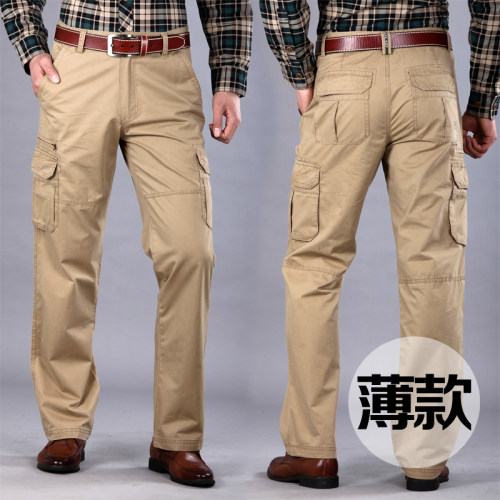 热卖长裤纯棉水洗工装多袋裤潮