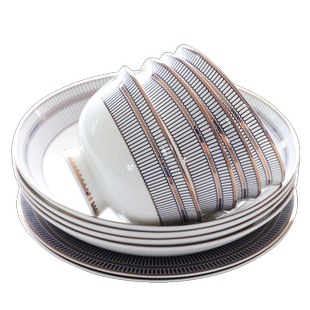 自由组合碗盘DIY唐山骨瓷碗碟套装家用汤锅汤盘米饭碗自选餐具