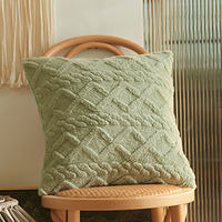 Plush Nordic-style ins cushions, sofa cushions, living room backrest cushions, white cream-style pillowcase without core on the bed thumbnail 4