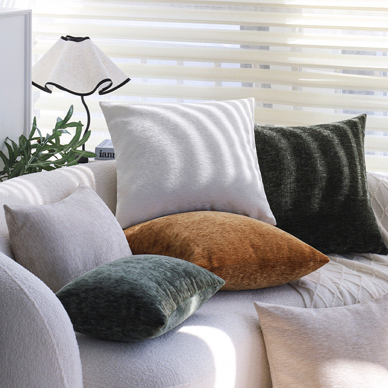 靠垫抱枕轻奢高级感雪尼尔抱枕