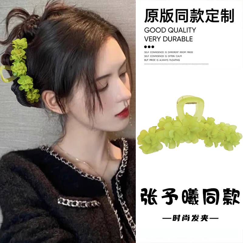 森林绿仙气铃兰花发夹女夏季