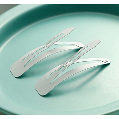 护士专用白色发夹女侧边一字夹