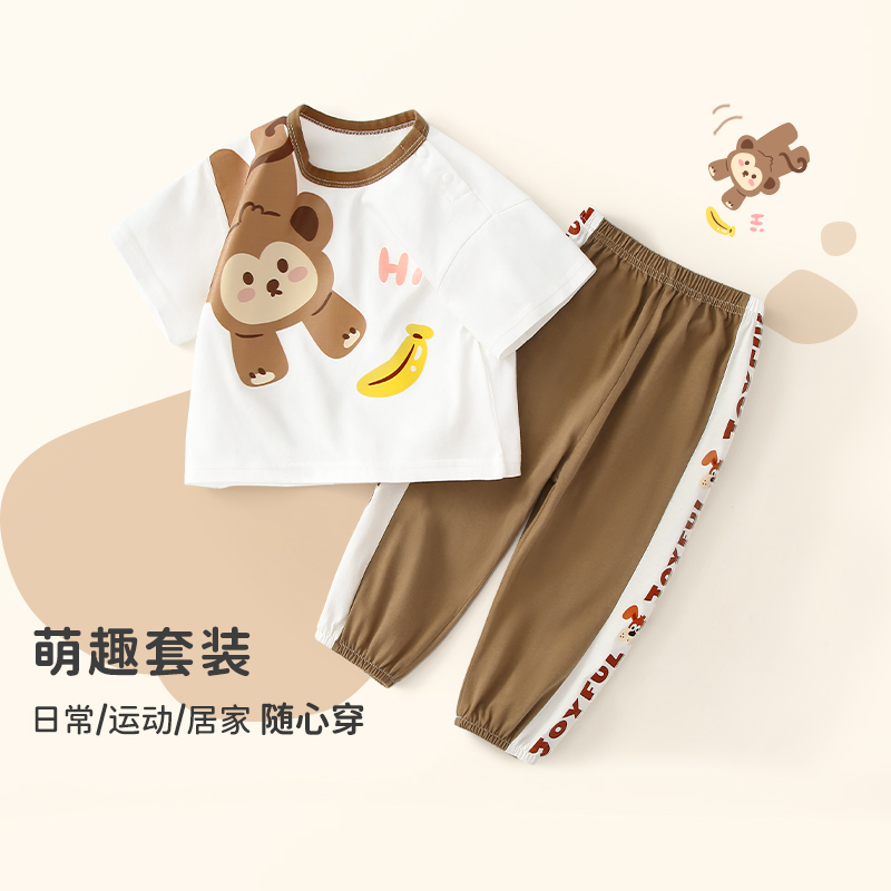 夏季宝宝短袖长裤套装