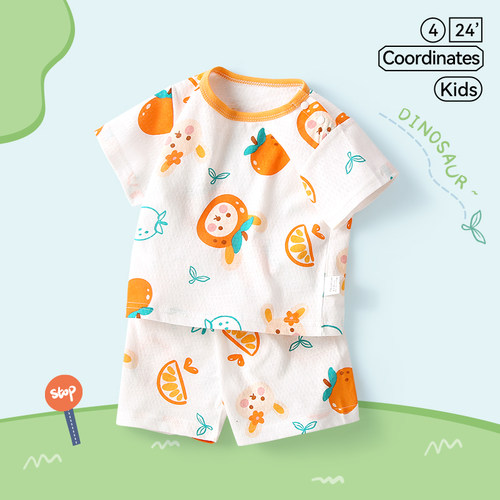 婴儿短袖夏季套装薄款