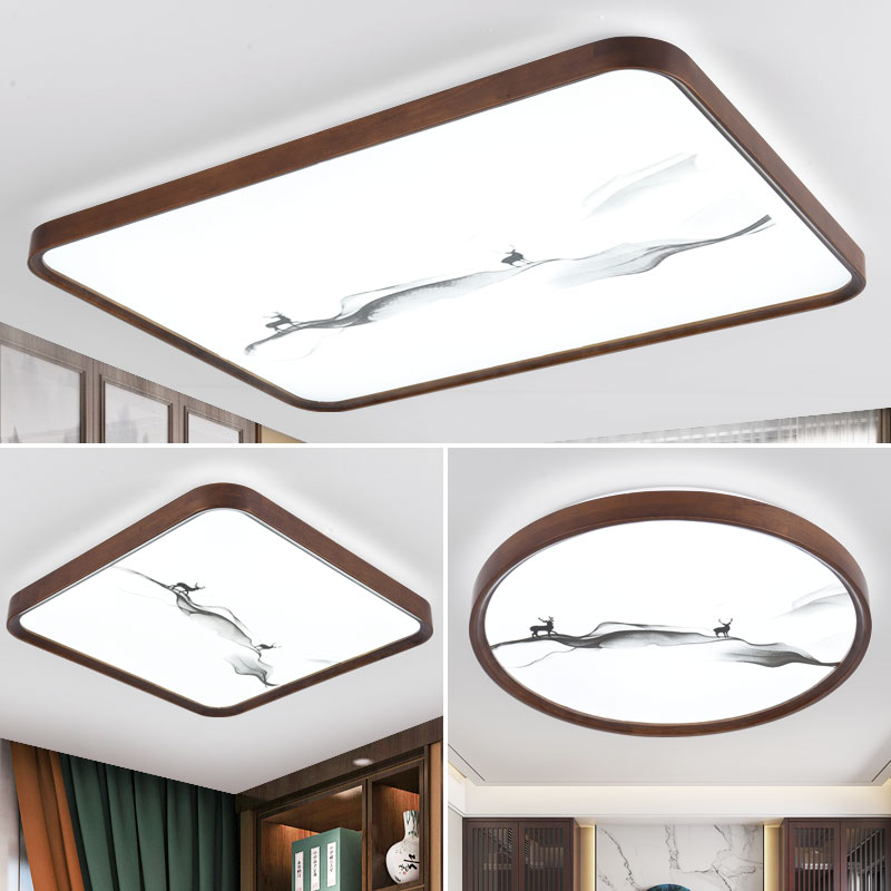 led吸顶灯简约卧室智能中式灯