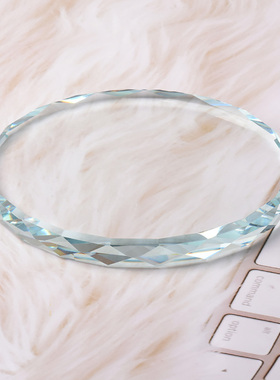 圆形太阳花边莲花钻石切面摆件