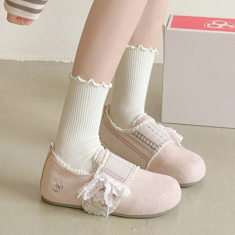 2026春款全包一脚蹬勃肯鞋子女韩系休闲乐福鞋ins小众魔术贴单鞋