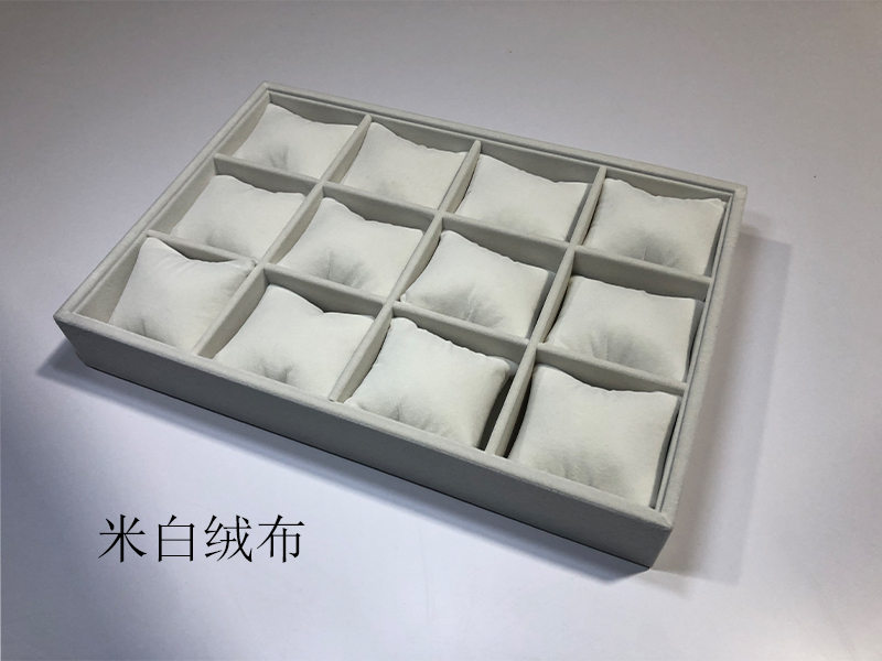 手串软包12格手表盒饰品收手镯玉器收纳盒手链头绳展示盒枕头托盘