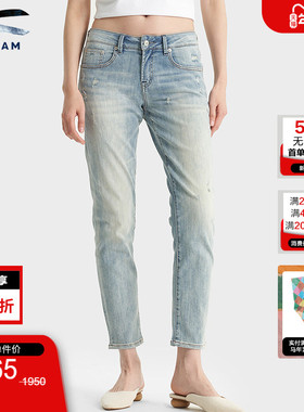 DENHAM25年女士FREEMOVE高弹舒爽直筒中腰九分牛仔裤LIZANKLE