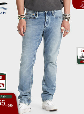 DENHAM2025年秋季男士复古磨白水洗舒适修身微锥中腰牛仔裤RAZOR