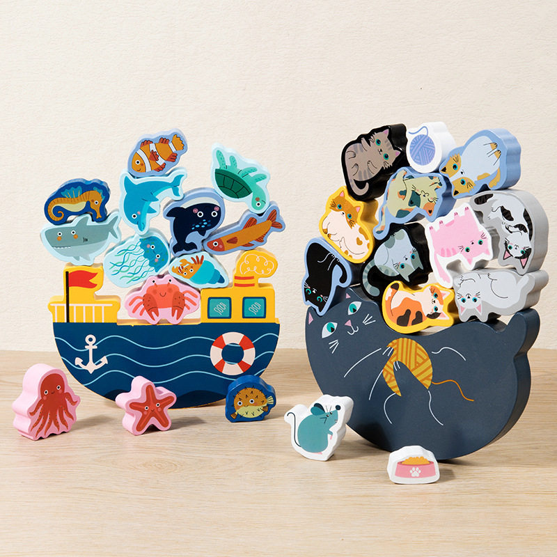 儿童木制平衡叠叠乐积木宝宝动物认知叠叠高幼儿早教益智木质玩具,玩具/童车/益智/积木/模型,其它早教玩具类,淘宝优惠券,粉丝福利购,淘宝优惠卷