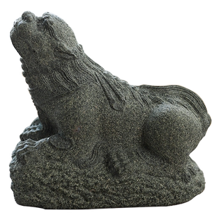 至信堂大师手工雕刻青石案头狮茶宠书桌摆件家居装饰品办公摆件