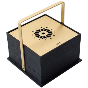 至信堂中式手提蓝点心包装礼盒中秋国庆高端送礼果盘干泡台