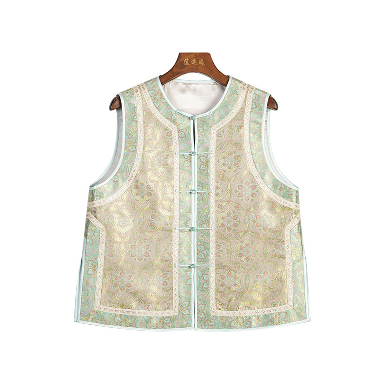 陆美英·宝相花马甲新中式女装