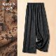 2l757520 九分直筒裤 100%桑蚕丝枯木逢春香云纱夏季 女装