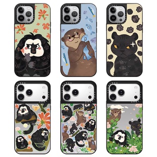CAREGNBA联名森林动物园派对适用苹果15Promax手机壳iPhone14高级13pro亚克力12女11卡通XR防摔8新款 case