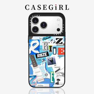 CASEGIRL联名韩国男团RIIZE适用苹果17ProMax手机壳新款iPhone16pro高颜值15plus镜面14防摔13高端12女11X/S
