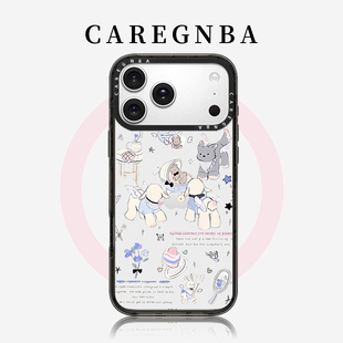 CAREGNBA联名治愈小羊适用苹果16ProMax手机壳新款iPhone17pro相机键全包14plus磁吸13防摔15por网红11女生XR