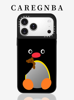 CAREGNBA联名可爱pingu企鹅适用苹果17ProMax手机壳iPhone16pro全包防摔14相机ai键15plus卡通12磁吸11女/XS