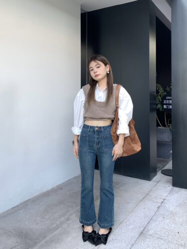 牛仔裤春秋牛仔90小个子