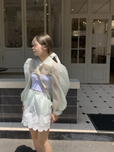 衬衣夏季 防晒长袖 女 ins韩版 大美自制150小个子仙气飘飘透明衬衫