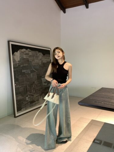 拖地裤春夏牛仔98微辣设计