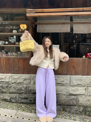 DAMEI休闲低腰90拖地裤小个子