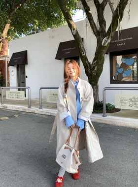 氛围感感温柔浪漫女主长款风衣