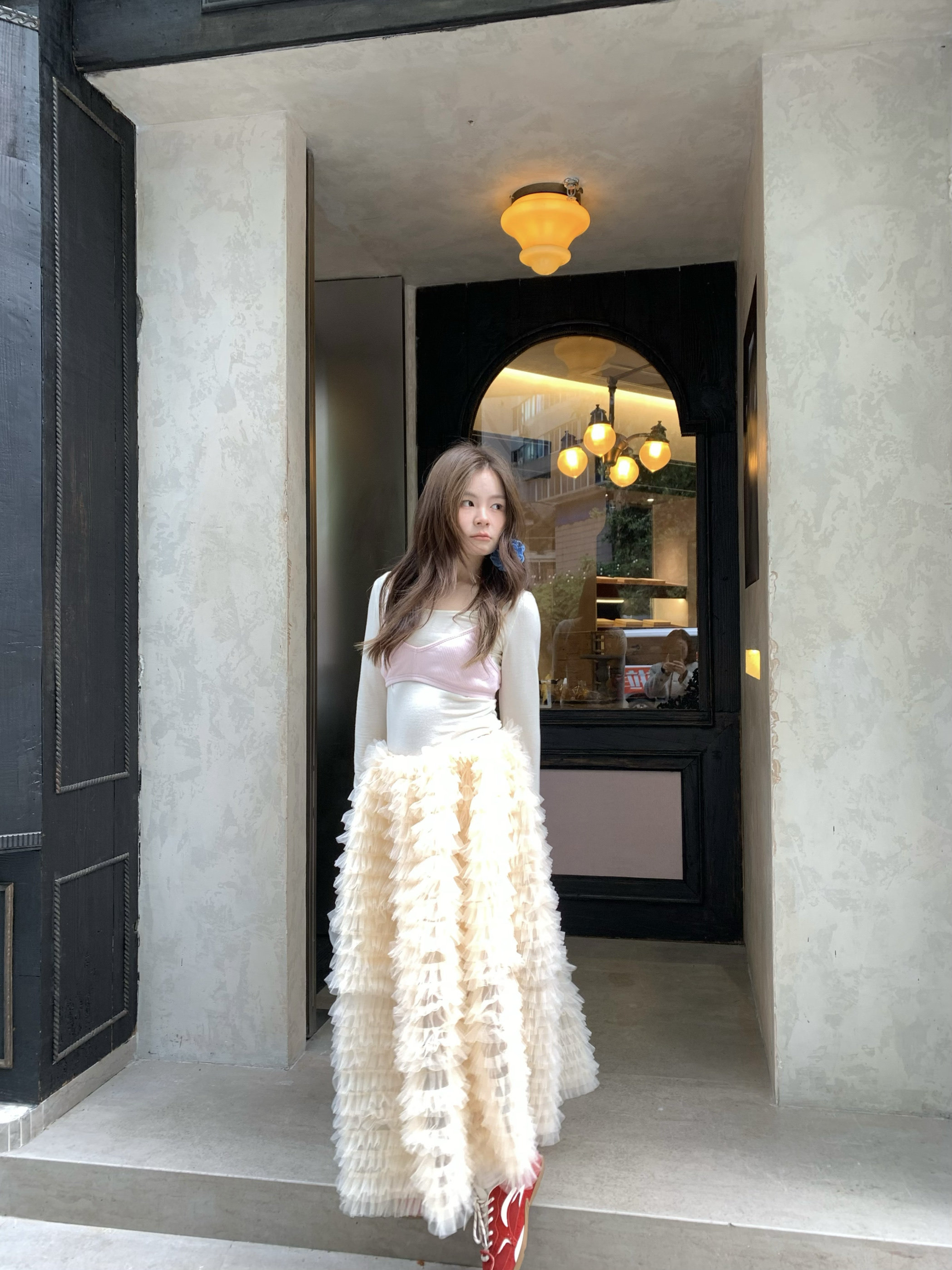 DAMEI大美心动蓬蓬漂亮长裙子 夏季新款杏色网纱蛋糕半身裙太美了,女装/女士精品,半身裙,淘宝优惠券,粉丝福利购,淘宝优惠卷