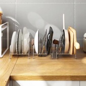 免安装 锅盖架铁艺厨房台面家用菜板架收纳架 多层置物架厨房立式