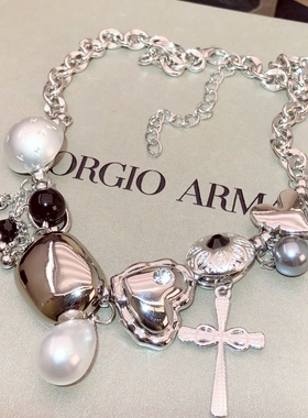 设计感十字架原创字母项链多层叠戴女春夏毛衣链高级感小众锁骨链