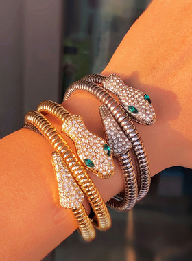 蛇形手镯女多层轻奢小众