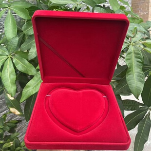 高档天鹅绒珍珠项链专用盒子母亲节日礼品盒珠宝首饰收纳盒包装盒