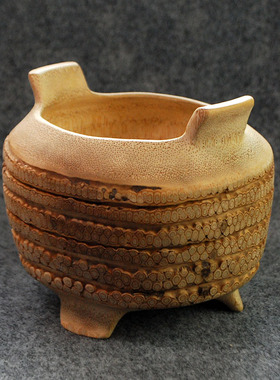 文玩实用笔筒香炉中式风竹根雕